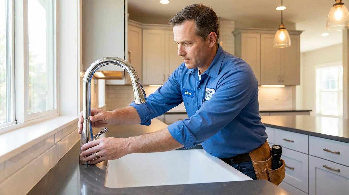 Kitchen faucet installation by Johns Plumbing LLC in Montevallo